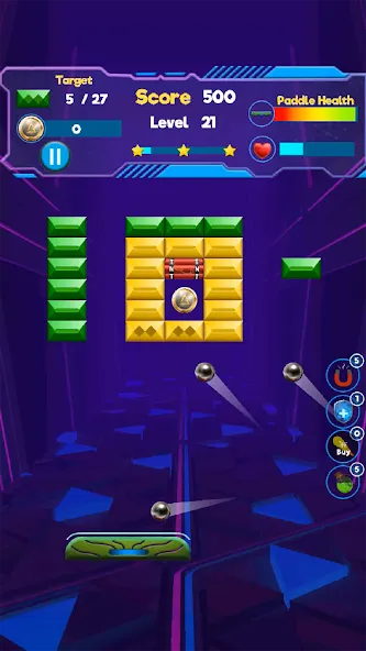 Brick Breaker- Bricks 3d Game [MOD: безлимитные жизни и усиленные бонусы] последняя версия — скриншот 2