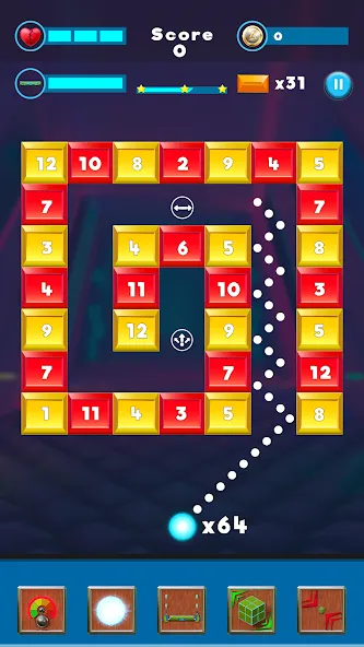 Brick Breaker- Bricks 3d Game [MOD: безлимитные жизни и усиленные бонусы] последняя версия — скриншот 3