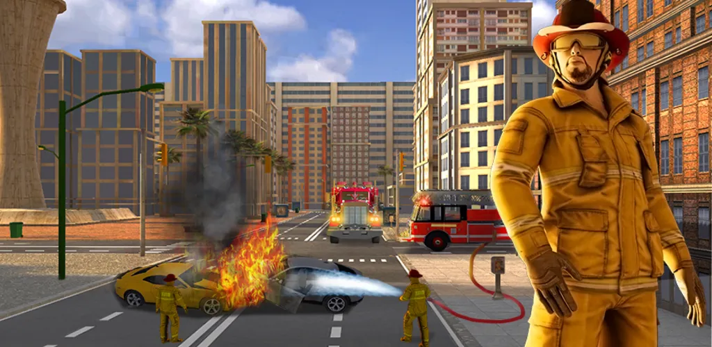 Скачать взлом Real Firefighter 3D Simulator [MOD: безлимитные деньги и топливо] — скриншот 2