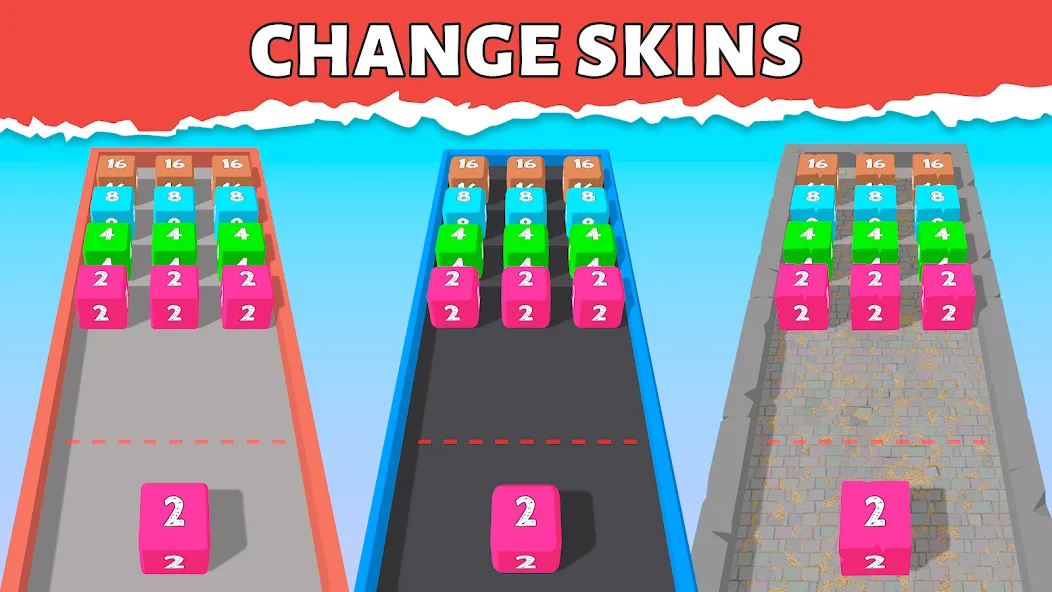 Bounce Merge 2048 Join Numbers [MOD: безлимитные монеты и подсказки] на Андроид — скриншот 1