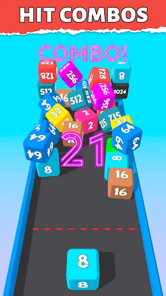 Bounce Merge 2048 Join Numbers [MOD: безлимитные монеты и подсказки] на Андроид — скриншот 5