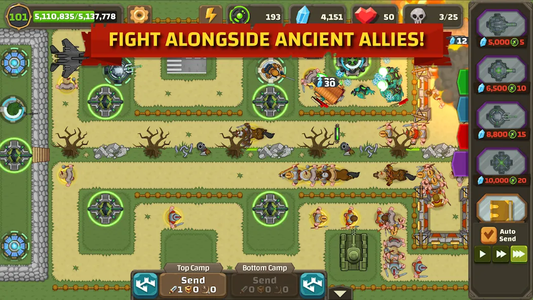 Ancient Allies Tower Defense [MOD: безлимитные ресурсы и все башни] (Бесплатно / APK) — скриншот 4