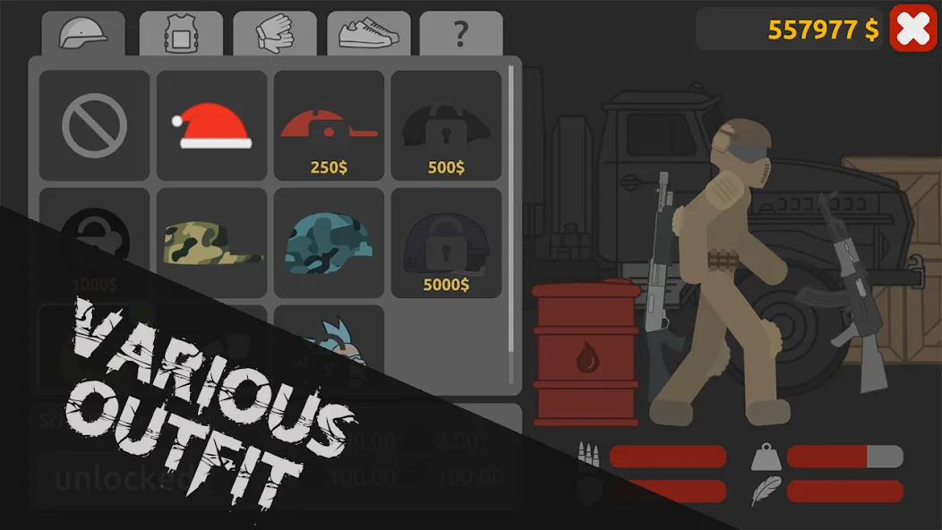 Скачать Stick Battle: Ragdoll Fight [MOD: безлимитные монеты и разблокированы персонажи] — скриншот 4