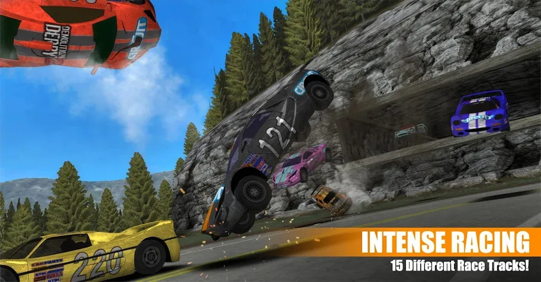 Demolition Derby 2 [MOD: безлимитные деньги и топливо] на Андроид — скриншот 2
