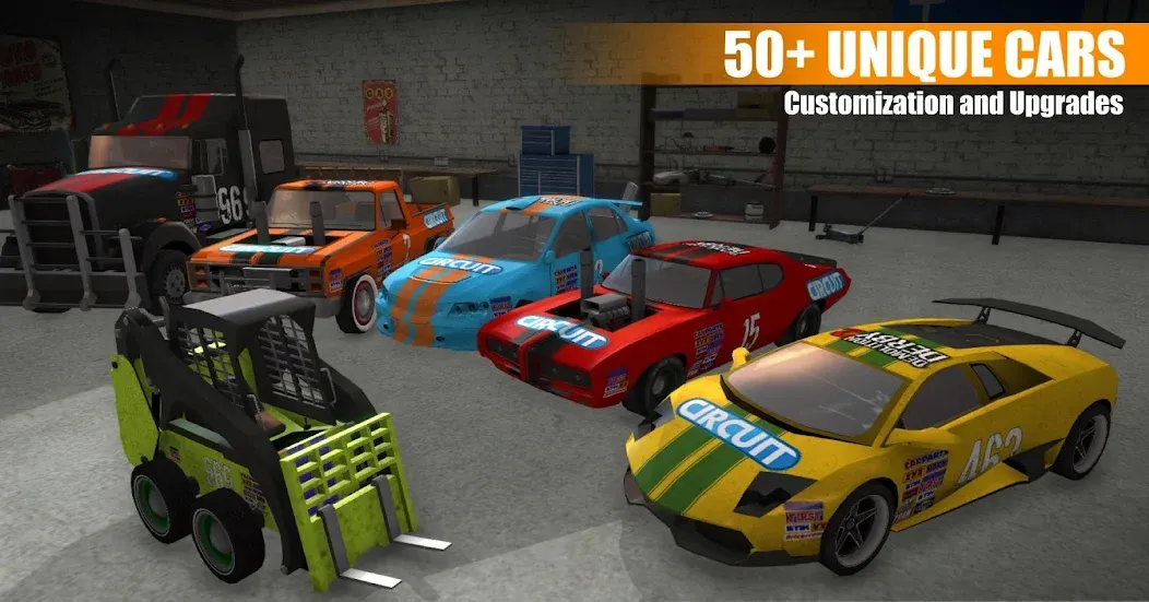 Demolition Derby 2 [MOD: безлимитные деньги и топливо] на Андроид — скриншот 3