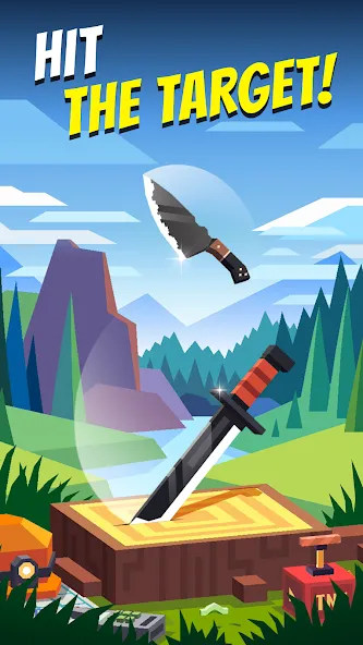 Скачать взлом Flippy Knife: 3D flipping game [MOD: безлимитные монеты и ножи открыты] — скриншот 1