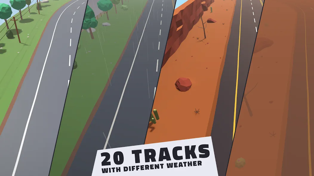 Скачать Polygon Drift: Traffic Racing [MOD: без рекламы и открыты машины] — скриншот 3