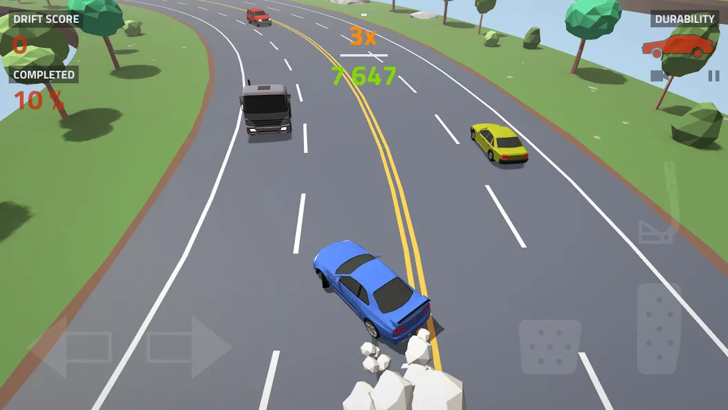 Скачать Polygon Drift: Traffic Racing [MOD: без рекламы и открыты машины] — скриншот 5