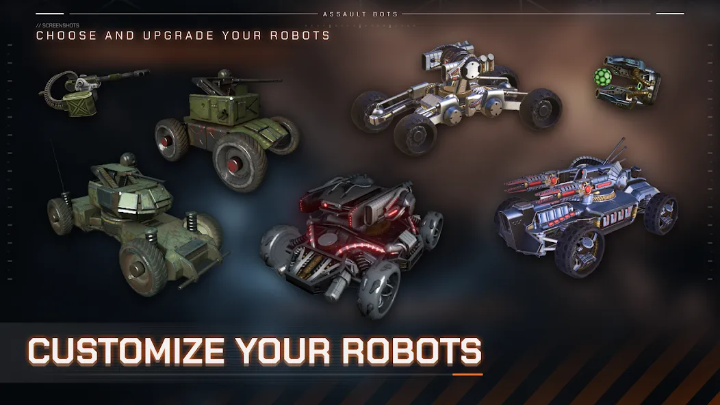Скачать Assault Bots: Multiplayer [MOD: безлимитные деньги и усиленные роботы] — скриншот 2
