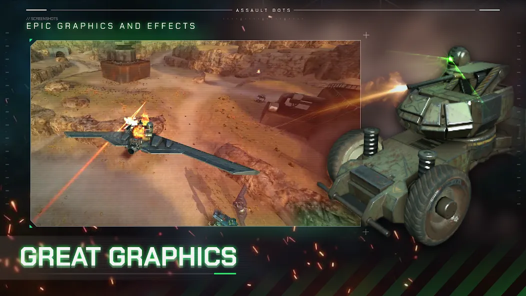 Скачать Assault Bots: Multiplayer [MOD: безлимитные деньги и усиленные роботы] — скриншот 5