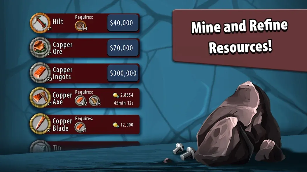 Crafting Idle Clicker [MOD: много ресурсов и быстрый крафт] — Скачать бесплатно (APK) — скриншот 2