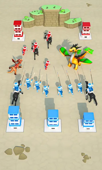 Merge And Conquer: Battle Game [MOD: безлимитные ресурсы и мощные юниты] на Андроид — скриншот 1
