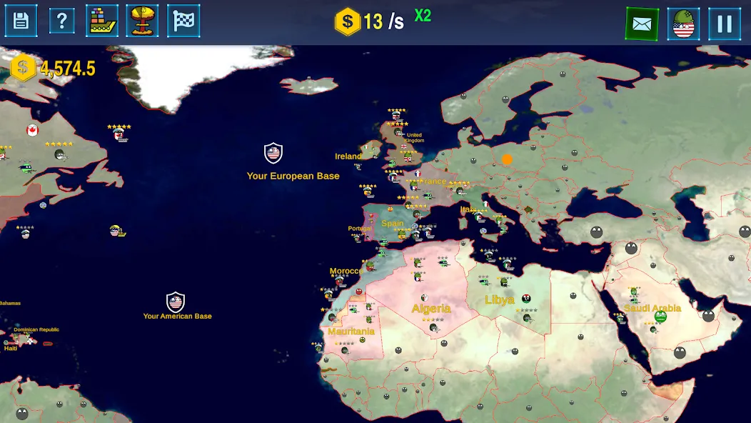 Countryballs: World War Simula [MOD: безлимитные ресурсы и все страны открыты] — Скачать бесплатно (APK) — скриншот 3