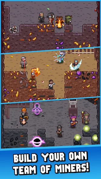 Idle Cave Miner [MOD: безлимитные ресурсы и быстрая добыча] на Андроид — скриншот 1