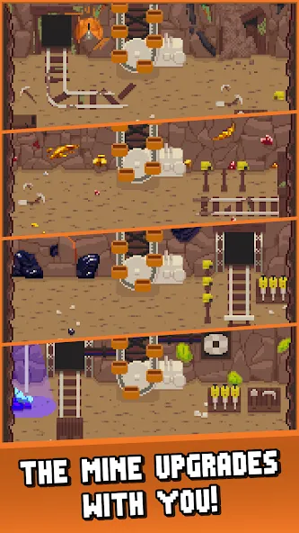 Idle Cave Miner [MOD: безлимитные ресурсы и быстрая добыча] на Андроид — скриншот 3