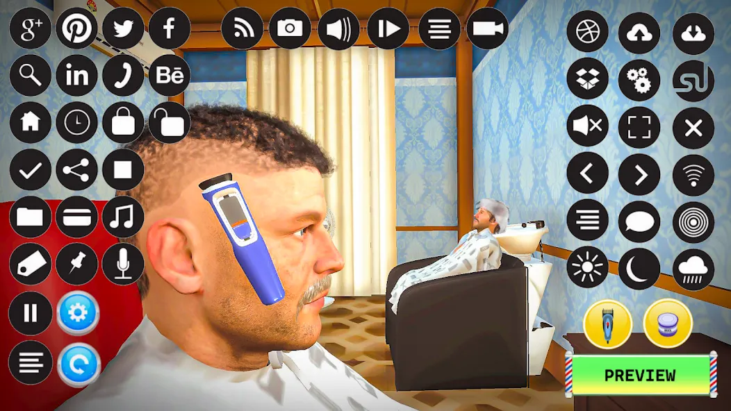 Barber Shop Hair Cut Sim Games [MOD: безлимитные деньги и все предметы] на Андроид — скриншот 2