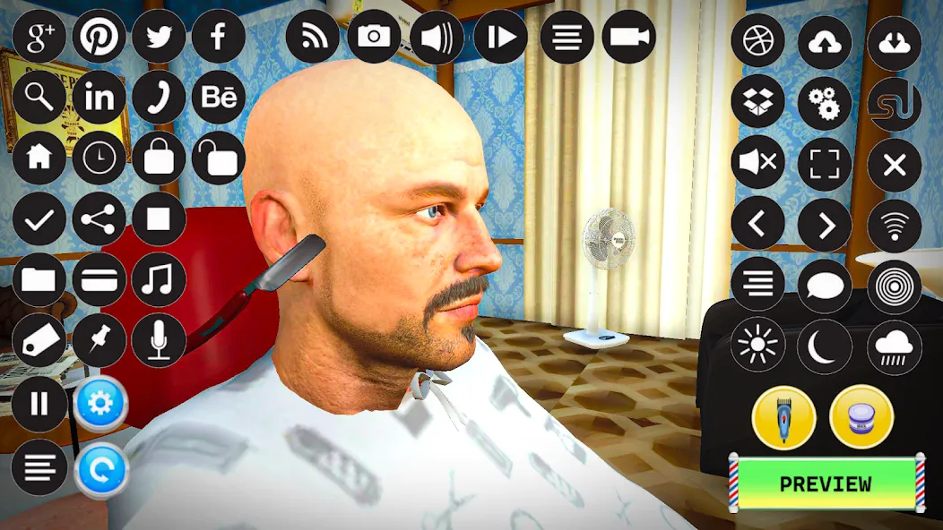 Barber Shop Hair Cut Sim Games [MOD: безлимитные деньги и все предметы] на Андроид — скриншот 4