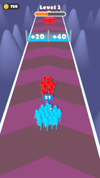 Взломанная Count Masters: Crowd Runner 3D [MOD: безлимитные деньги и все уровни] на Андроид — скриншот 1