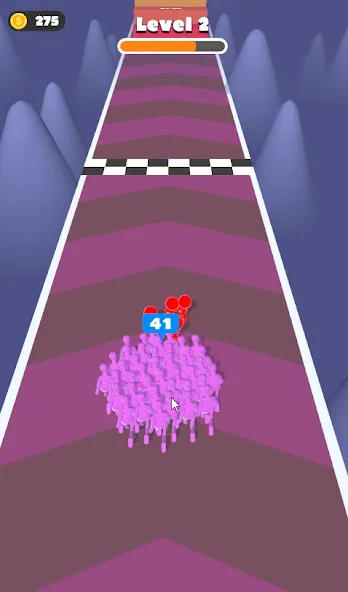 Взломанная Count Masters: Crowd Runner 3D [MOD: безлимитные деньги и все уровни] на Андроид — скриншот 2