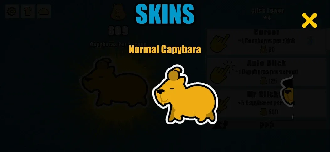 Скачать Capybara Clicker [MOD: безлимитные монеты и ускоренная прокачка] — скриншот 3