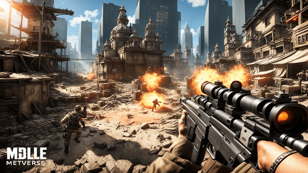 FPS Commando Shooting Games 3D [MOD: безлимитные деньги и оружие] (Бесплатно / APK) — скриншот 1