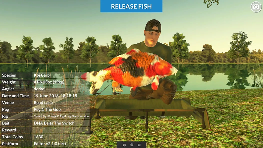 Carp Fishing Simulator [MOD: безлимитные деньги и снасти] — Скачать бесплатно (APK) — скриншот 1