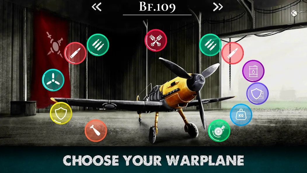 Скачать Warplanes Inc WW2 Plane & War [MOD: безлимитные деньги и все самолеты] на телефон — скриншот 2