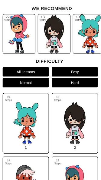 Скачать взлом How to draw Toca [MOD: пошаговое рисование персонажей] — скриншот 1