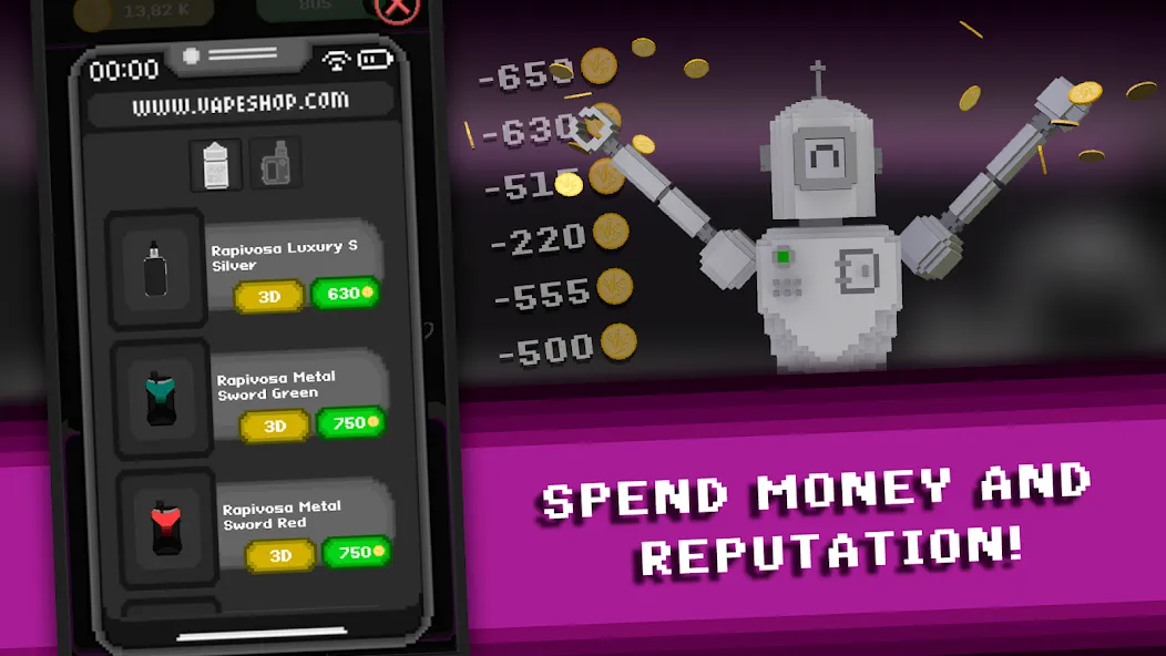 Скачать Vape Boss: Shop Simulator 3D [MOD: безлимитные деньги и ресурсы] — скриншот 3
