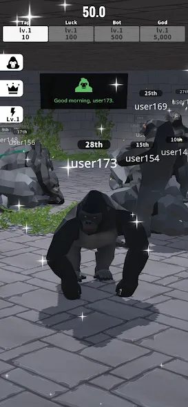 Gorilla Clicker [MOD: много бананов и быстрый доход] (Бесплатно / APK) — скриншот 2