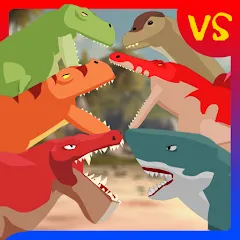 Скачать T-Rex Fights Dinosaurs [MOD: безлимитное здоровье и урон] на телефон
