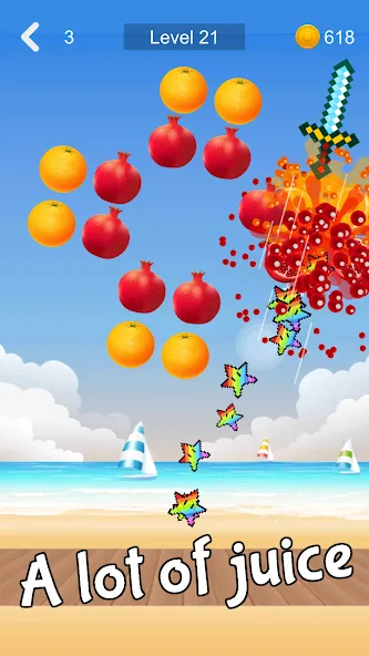 Скачать взлом Fruit Sniper [MOD: безлимитные монеты и усиленное оружие] — скриншот 2