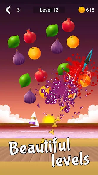 Скачать взлом Fruit Sniper [MOD: безлимитные монеты и усиленное оружие] — скриншот 3