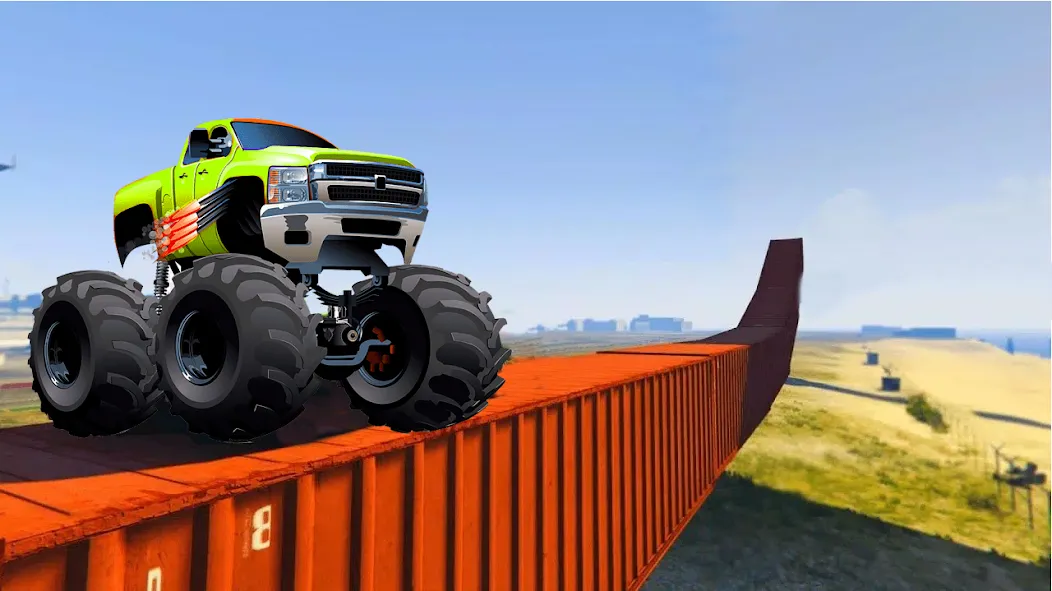 Monster Truck Car Game 3d [MOD: безлимитные деньги и топливо] на Андроид — скриншот 3