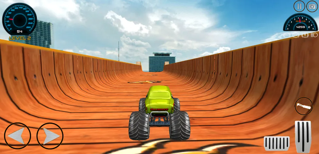 Monster Truck Car Game 3d [MOD: безлимитные деньги и топливо] на Андроид — скриншот 5