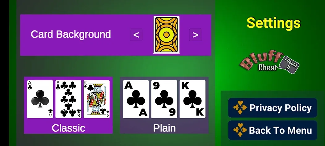 Взломанная Bluff Card Game [MOD: безлимитные монеты и разблокированы карты] на Андроид — скриншот 2
