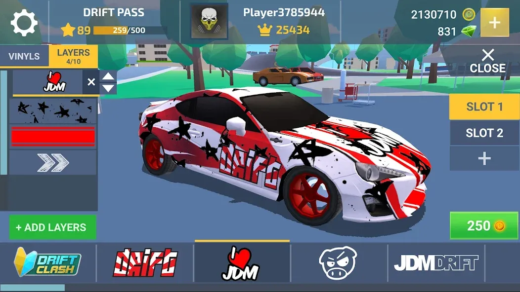 Drift Clash Online Racing [MOD: безлимитные деньги и все машины открыты] на Андроид — скриншот 1