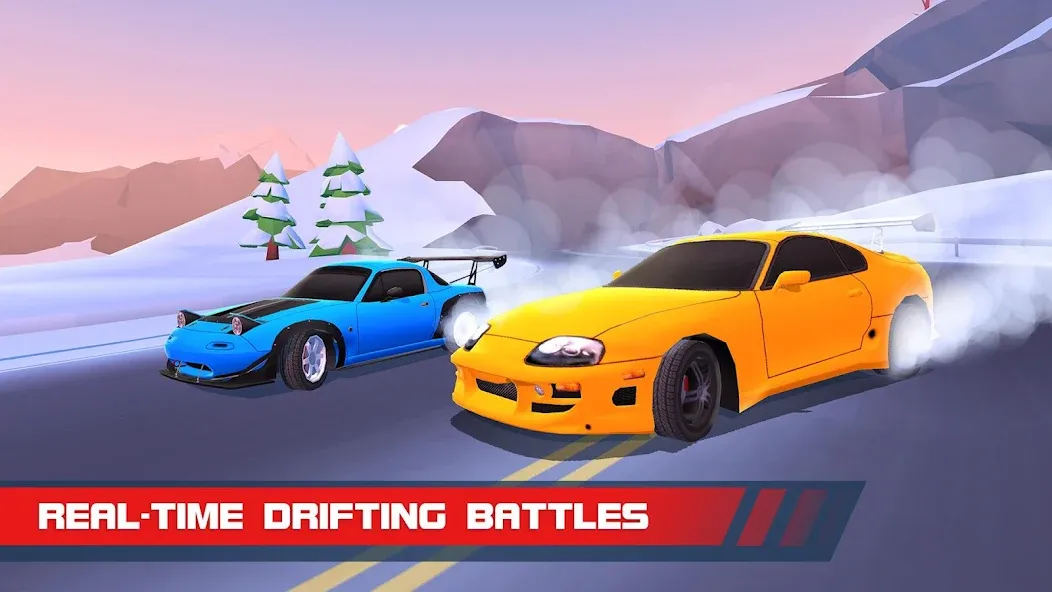 Drift Clash Online Racing [MOD: безлимитные деньги и все машины открыты] на Андроид — скриншот 2