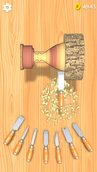Скачать Wood Turning 3D - Carving Game [MOD: безлимитные деньги и все инструменты открыты] — скриншот 2