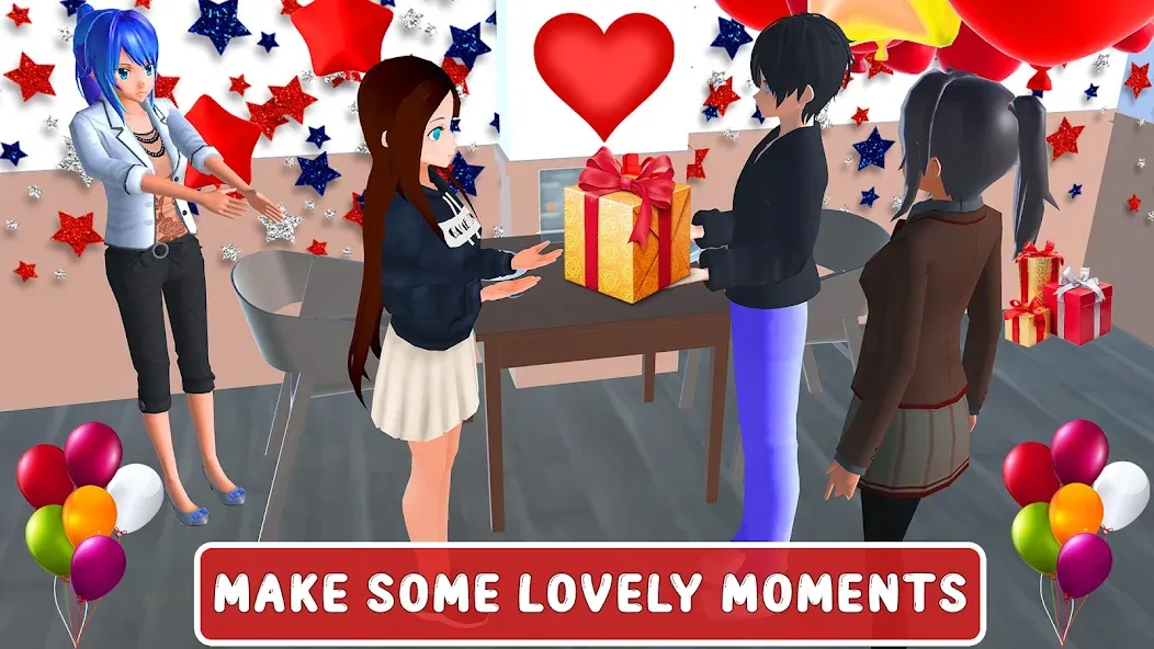 Anime High School Love Story [MOD: романтические приключения без ограничений] последняя версия — скриншот 4