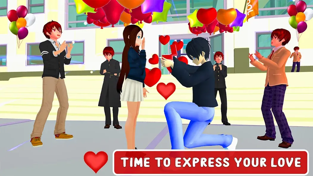 Anime High School Love Story [MOD: романтические приключения без ограничений] последняя версия — скриншот 5