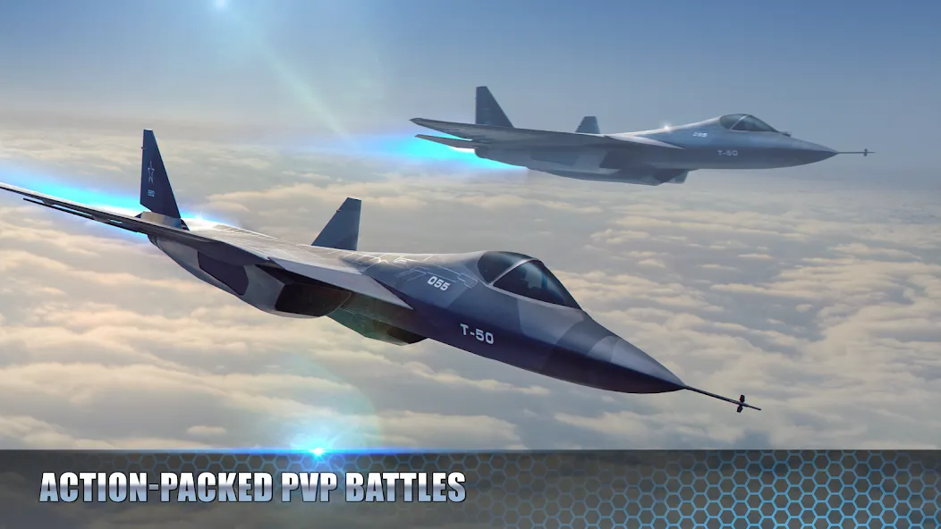 Взломанная Modern Warplanes: PvP Warfare [MOD: безлимитные деньги и все самолёты] на Андроид — скриншот 1