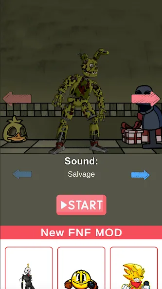 FNF Springtrap Mod Test [MOD: тестируйте движения спрингтрапа] (Бесплатно / APK) — скриншот 1