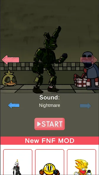 FNF Springtrap Mod Test [MOD: тестируйте движения спрингтрапа] (Бесплатно / APK) — скриншот 2