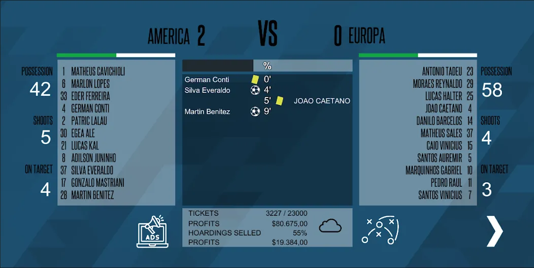 Скачать взлом Mobile Football Manager [MOD: безлимитные деньги и энергия] — скриншот 3