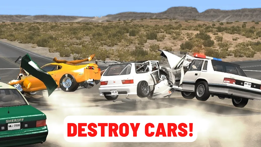 Скачать Car Crashing Simulator [MOD: безлимитные деньги и все машины] на телефон — скриншот 1