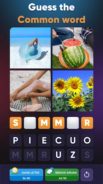 4 Pics 1 Word: Guessing Games [MOD: безлимитные подсказки и открыты все уровни] последняя версия — скриншот 1
