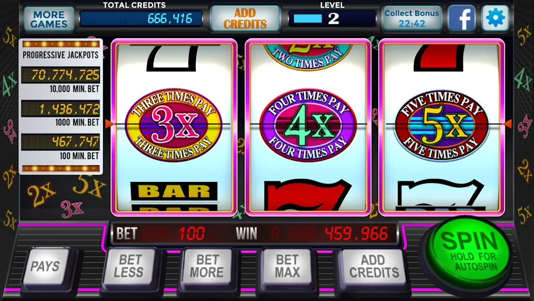 Взломанная 777 Slots Casino Classic Slots [MOD: безлимитные монеты и джекпоты] на Андроид — скриншот 3