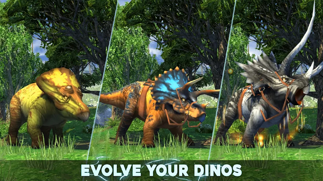 Dino Tamers - Jurassic MMO [MOD: безлимитные ресурсы и сильные динозавры] (Бесплатно / APK) — скриншот 1