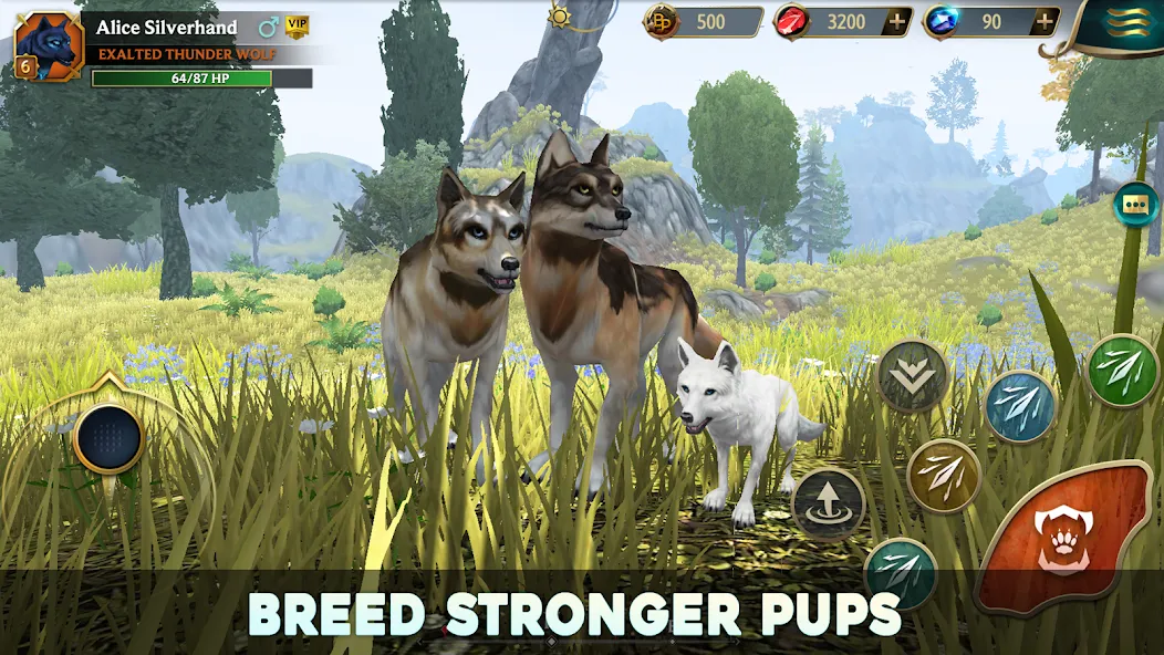Скачать Wolf Tales - Wild Animal Sim [MOD: много денег и всё открыто] на телефон — скриншот 1